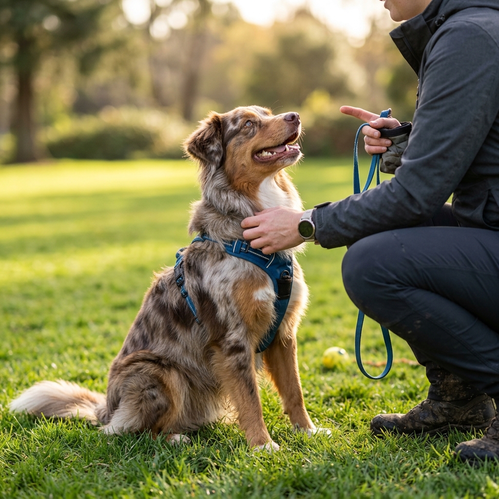 Perro atento durante una sesión de adiestramiento canino en Can's Animals